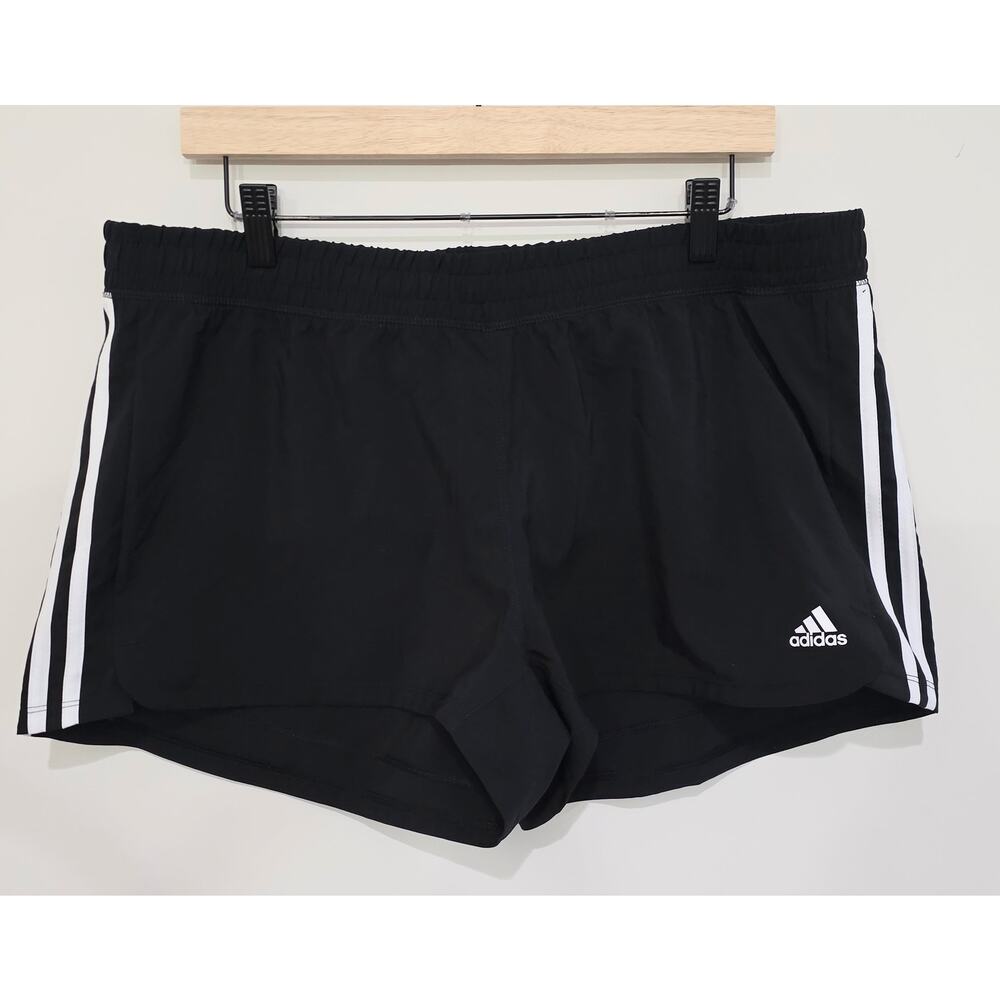 Adidas Pacer 3S Wvn Black White Women's Shorts NWT Size XL